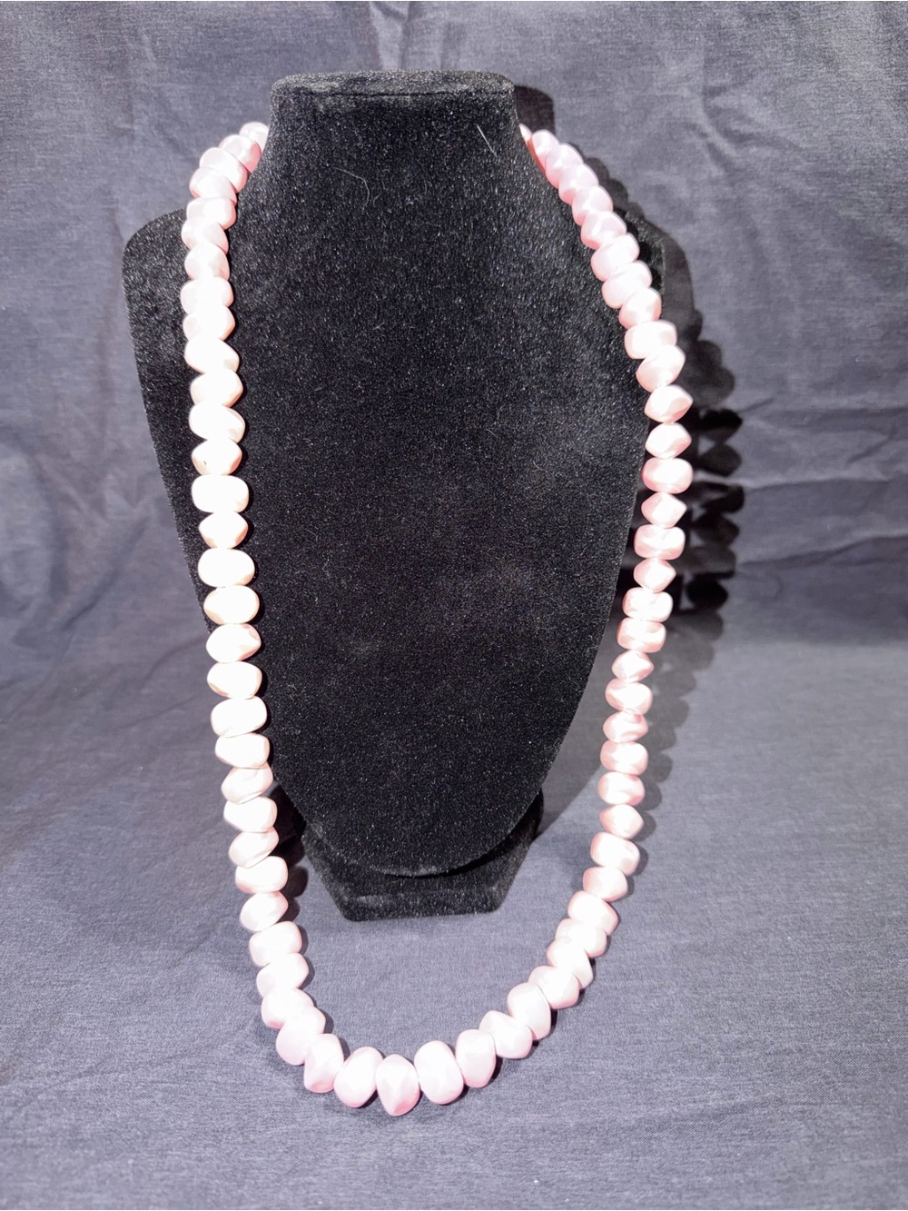 Source Unknown Pink Bead Strand Necklace